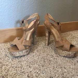 Madden girl 8 1/2 cork heels